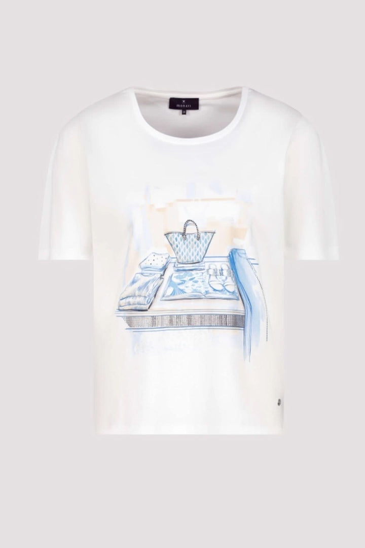 T-shirt blanc avec imprimé élégant d&