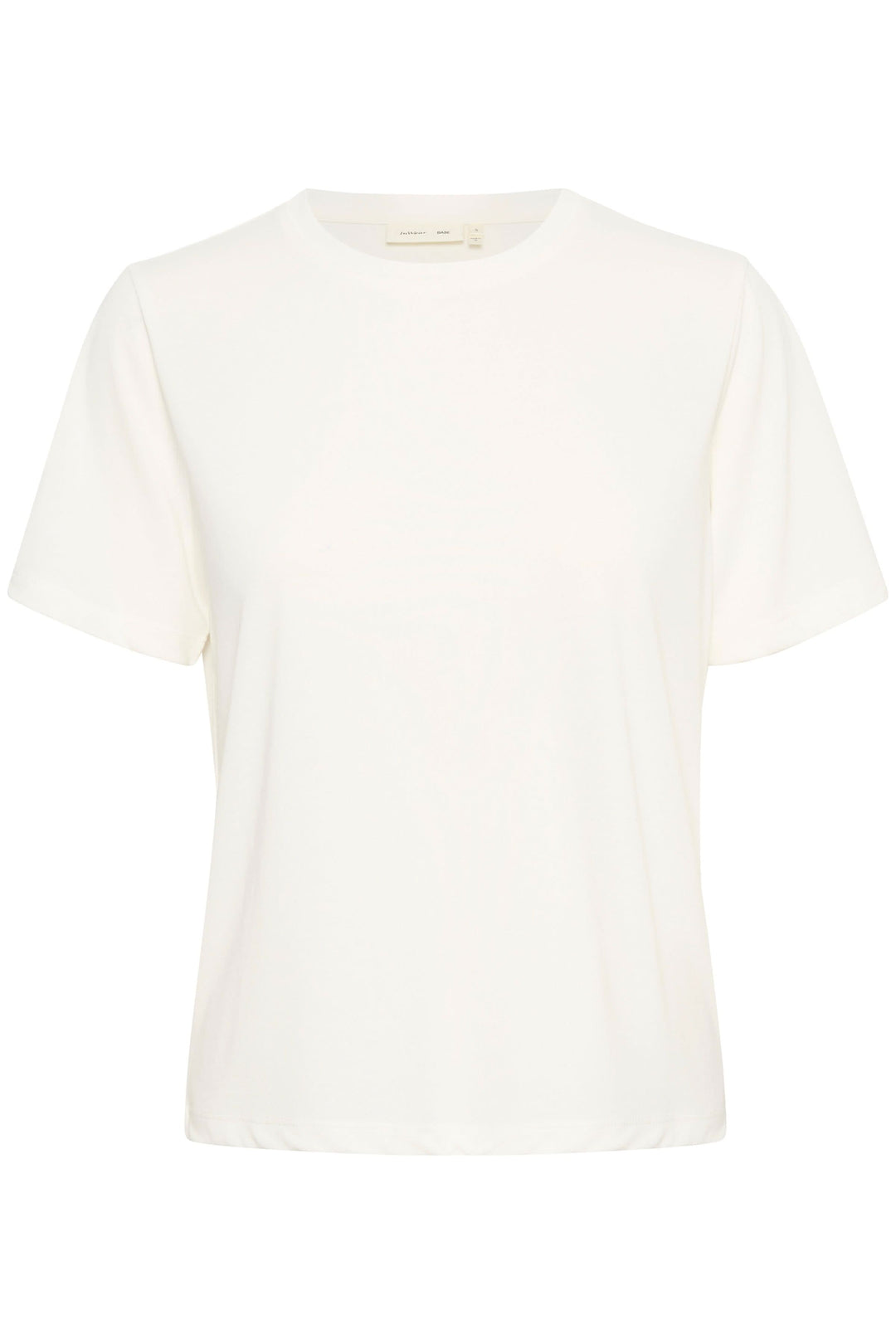 T-shirt col rond Liliana en blanc, coupe droite, tissu doux et léger, parfait pour un style décontracté.