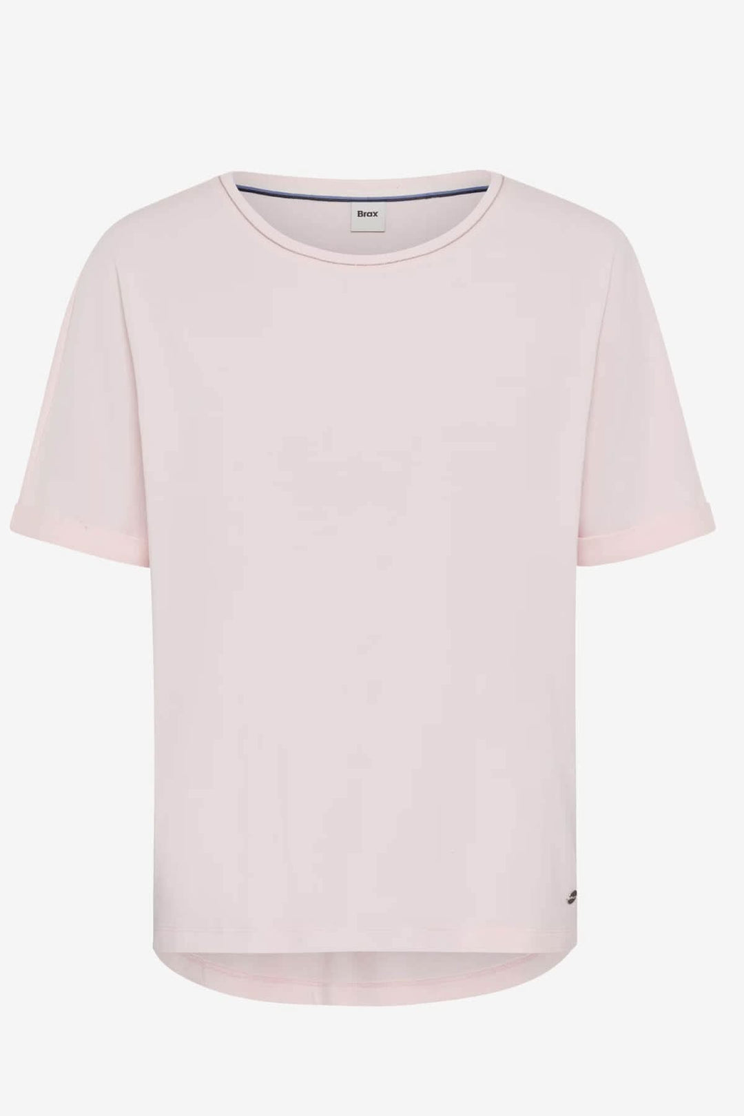 T-shirt en jersey Caelen rose, coupe ample, épaules tombantes et encolure ronde, idéal pour un look décontracté.