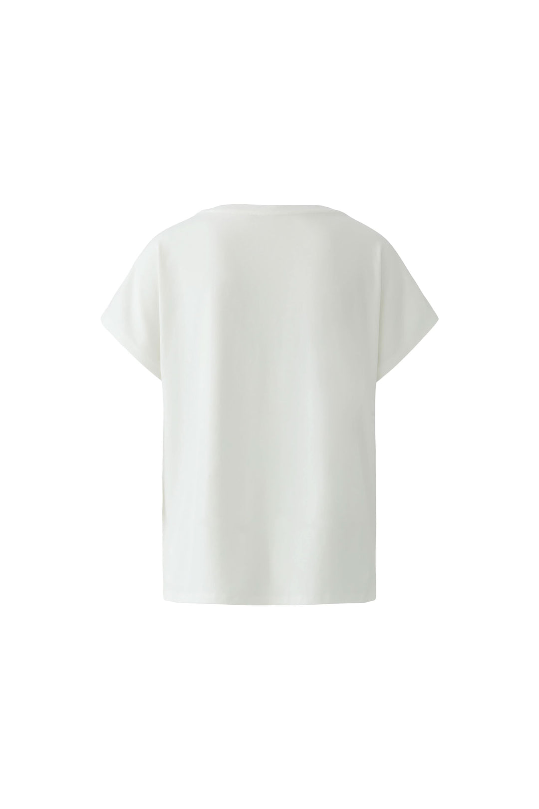 T-shirt imprimé à manches courtes fluide blanc, matière douce, imprimé graphique, look décontracté, confort optimal.