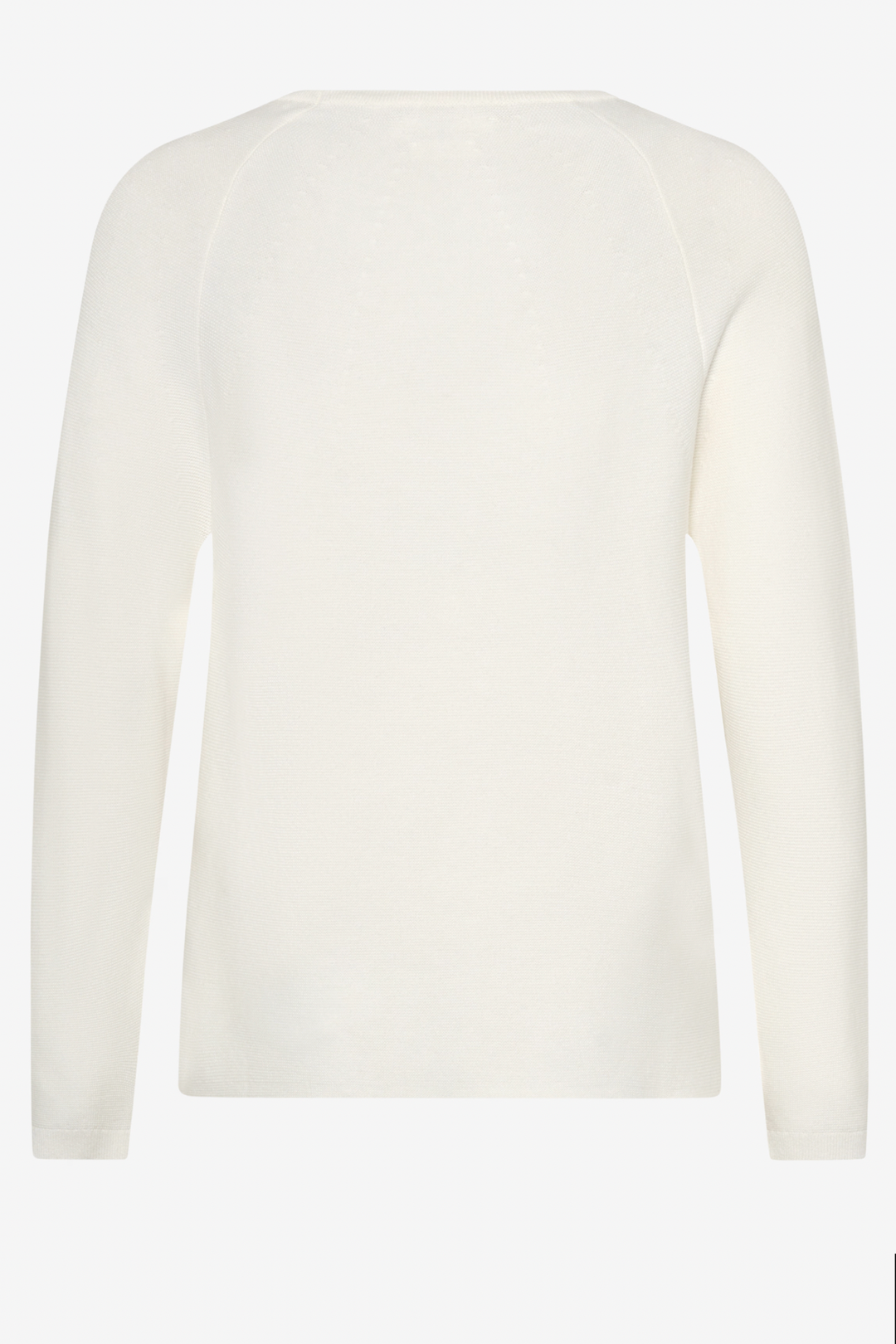 Tricot col rond crème LESLEY, dos du pull en maille fine, élégant et confortable pour l'automne.