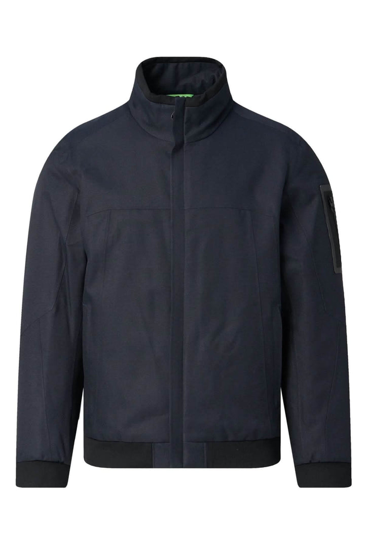 Veste Hexatec Boss Green twill technique, doublée polaire, imperméable, poches zippées, manches longues, couleur foncée.