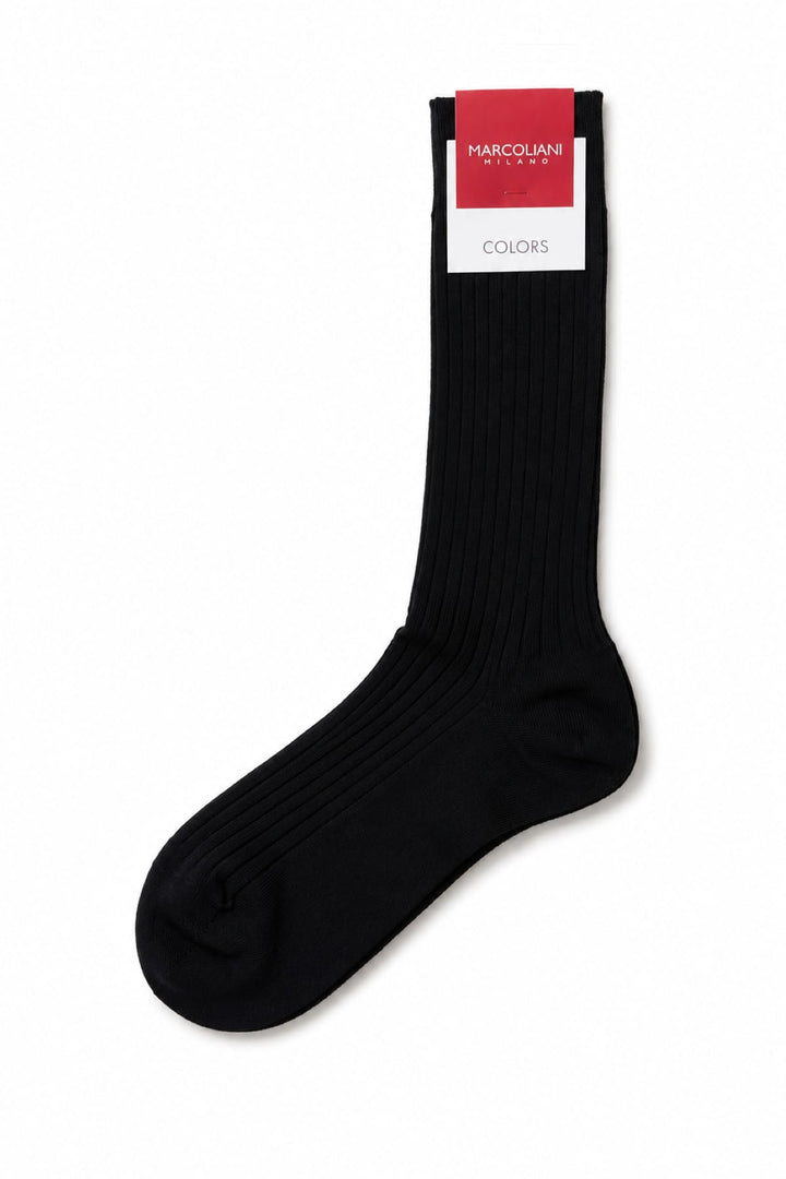 Side view of classic ribbed Marcoliani men&