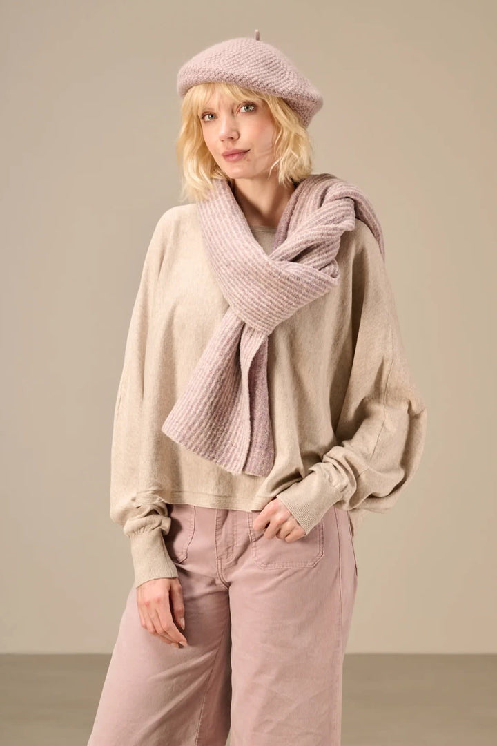 Nile soft and textured knit beret for women
