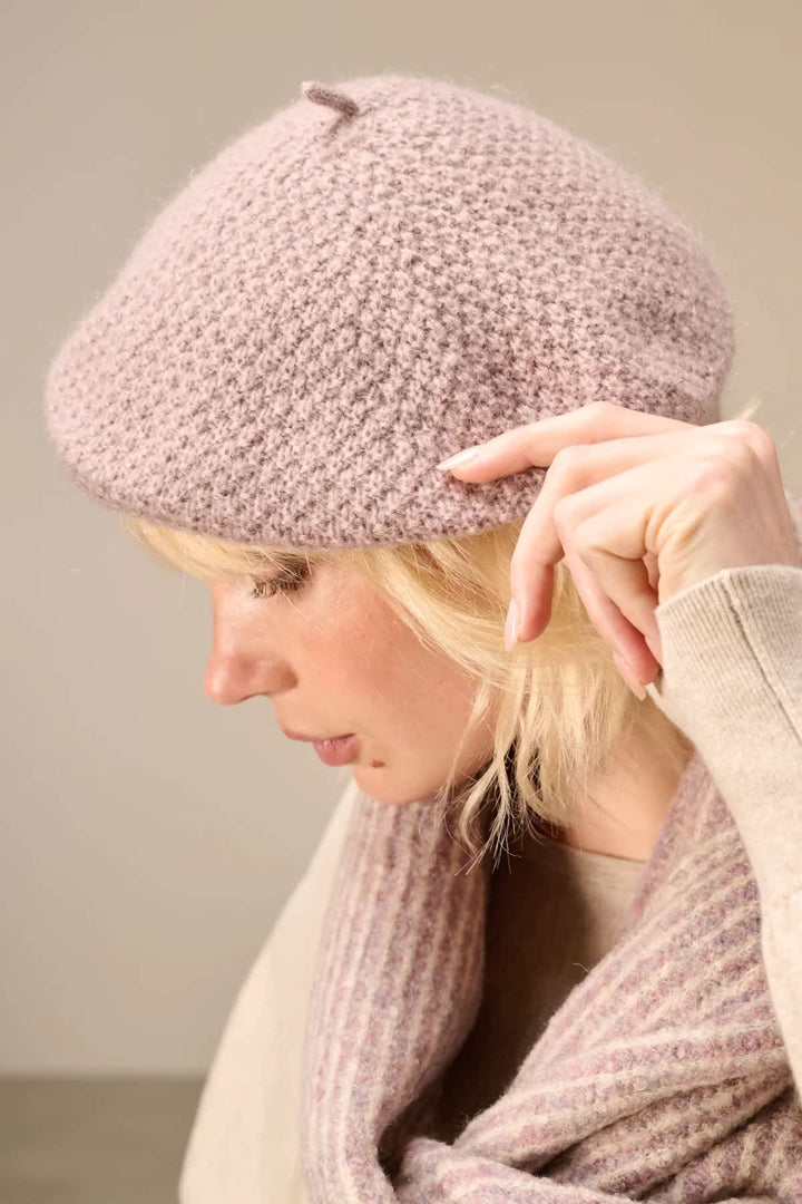Nile soft and textured knit beret for women