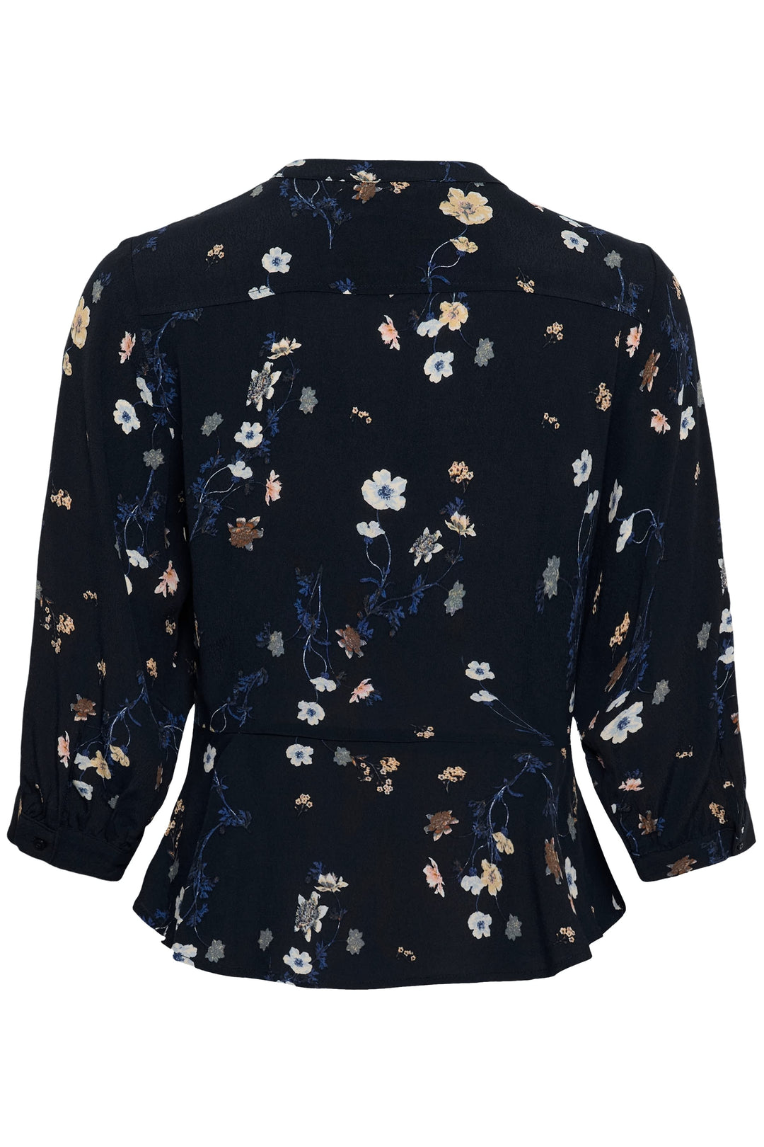 Blouse fleurie à manches trois-quarts vue de face pour femme Part Two