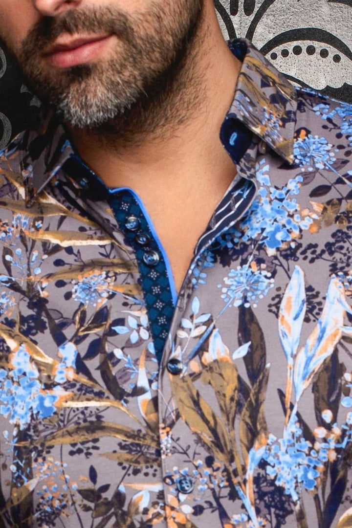 Chemise sport Dereveaux à imprimé botanique