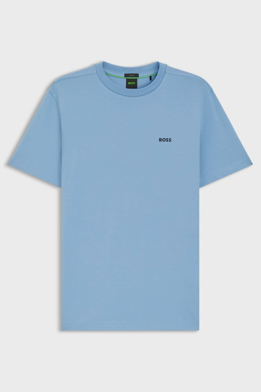 Stretch cotton T-shirt with logo