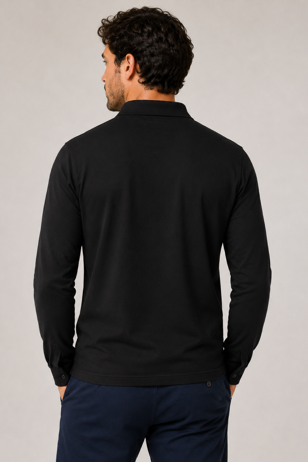 Essential Long-Sleeve Polo Shirt