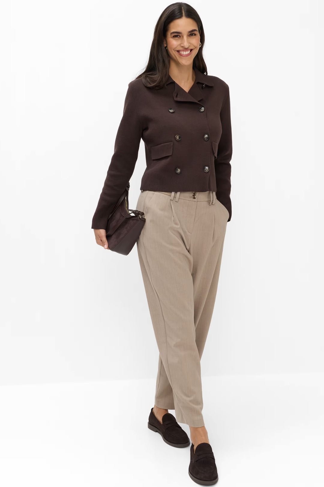 Cardigan Anni structuré à double boutonnage pour femme Brax
