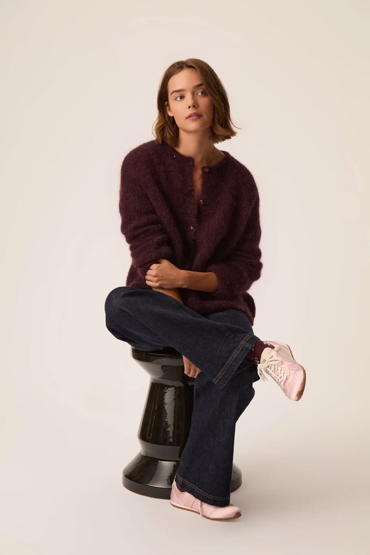 Cardigan Bea ample en kid mohair et laine mérinos pour femme Des Petits Hauts