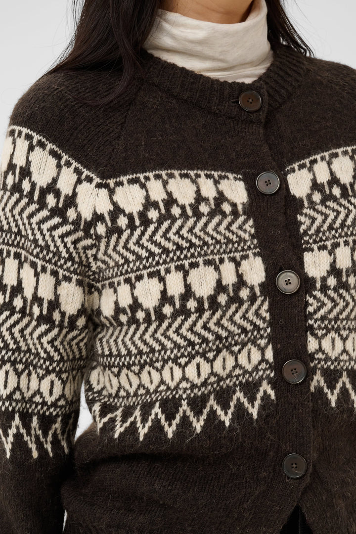 Cardigan Charmaine à motif jacquard pour femme Part Two