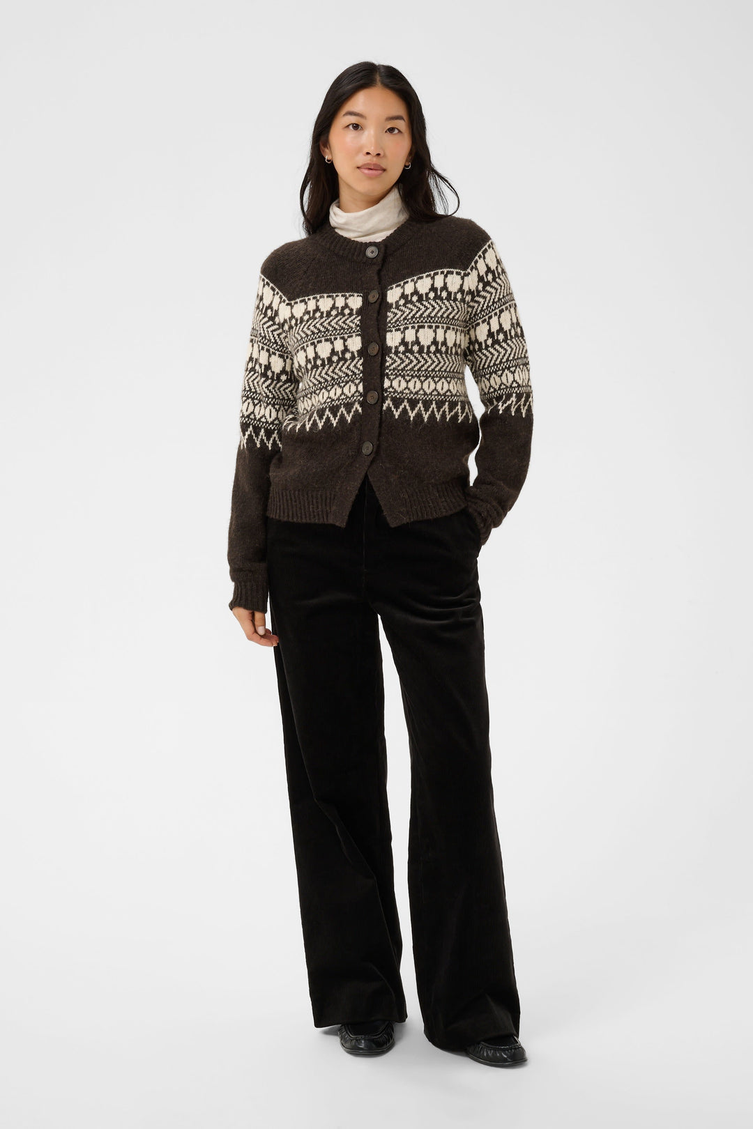 Cardigan Charmaine à motif jacquard pour femme Part Two