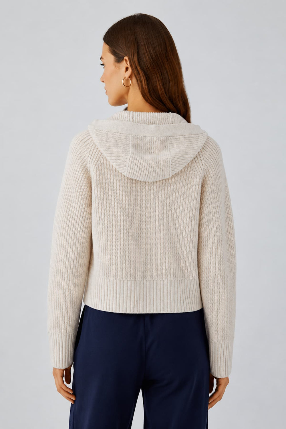 Cardigan court en tricot côtelé pour femme Oui