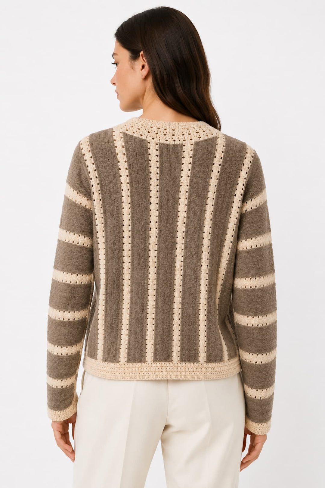Cardigan zippé en maille ajourée pour femme Coco y Club