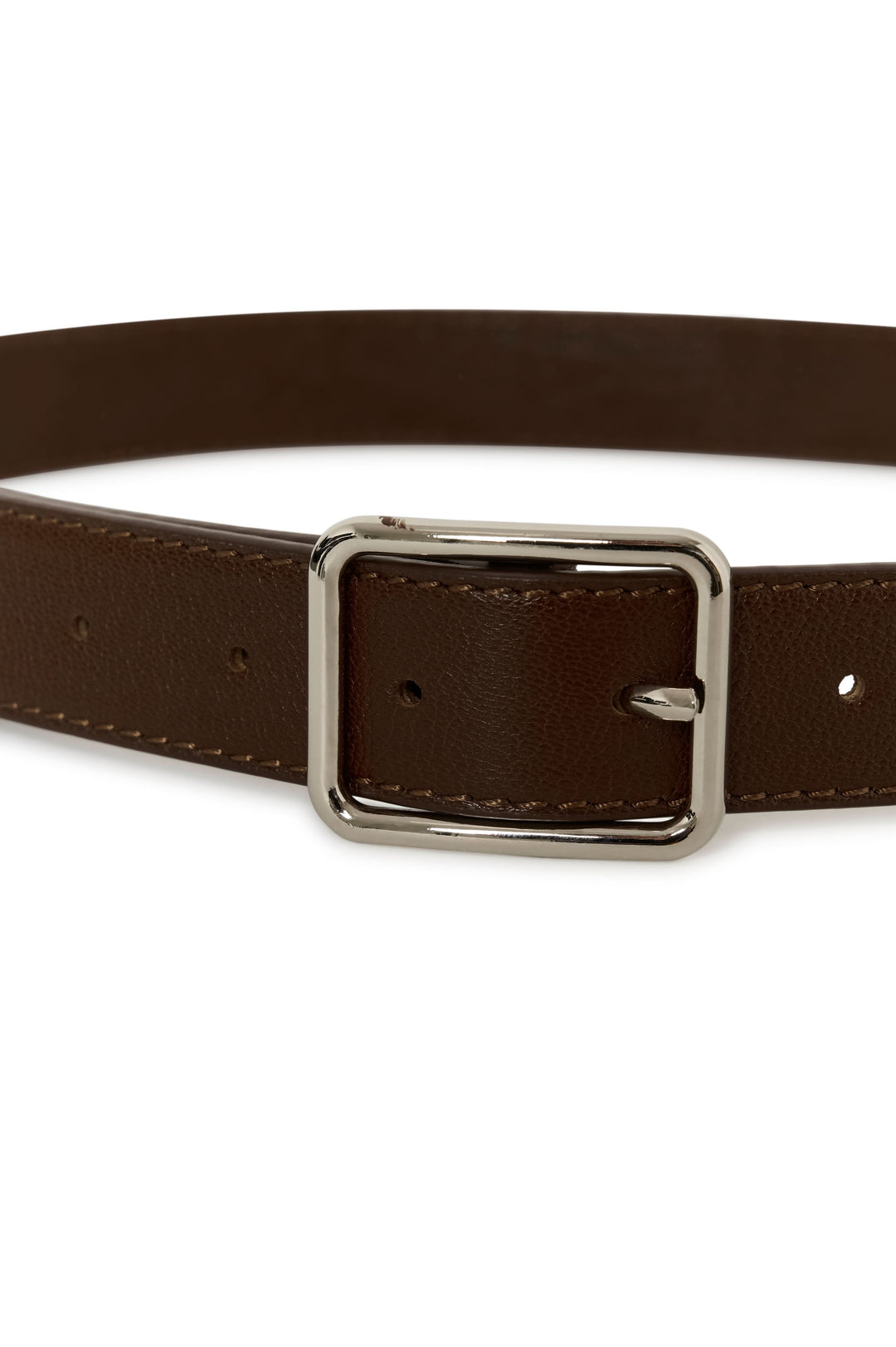 Ceinture Cicce fine à boucle rectangulaire vue de face pour femme Part Two