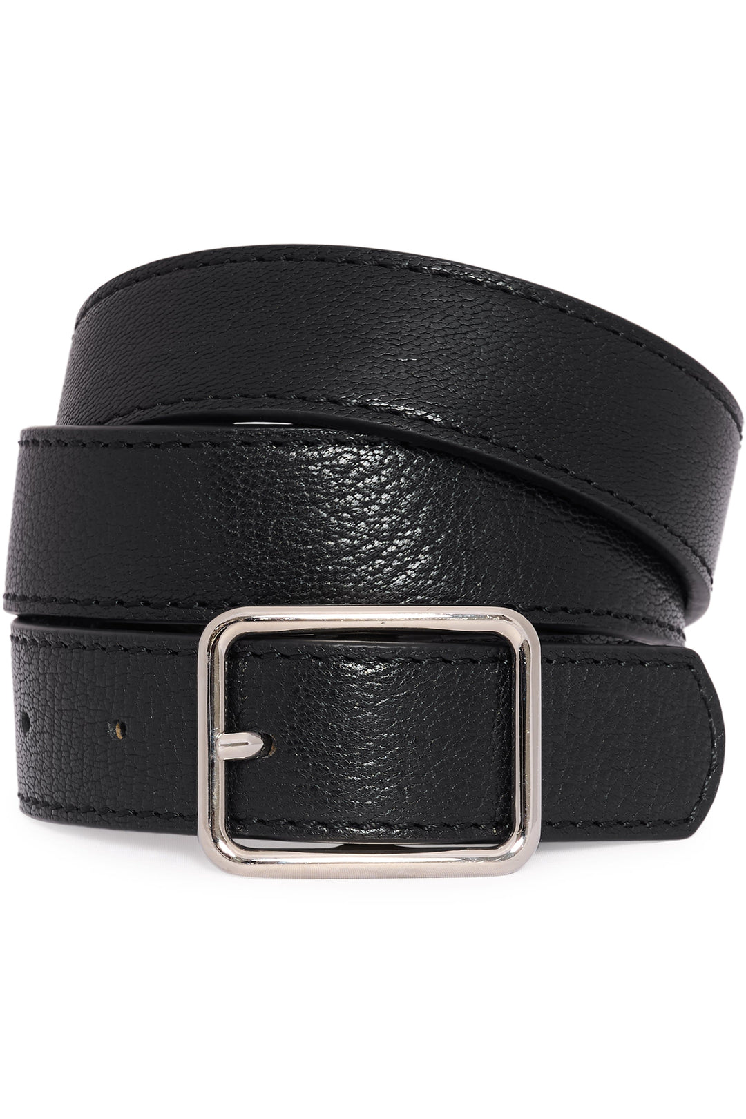 Ceinture Cicce fine à boucle rectangulaire vue de face pour femme Part Two