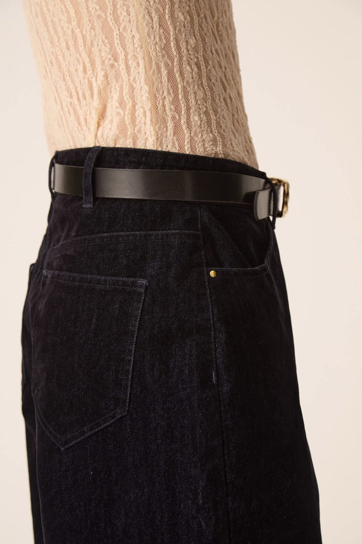 Ceinture en cuir Naomi vue de face pour femme Des Petits Hauts