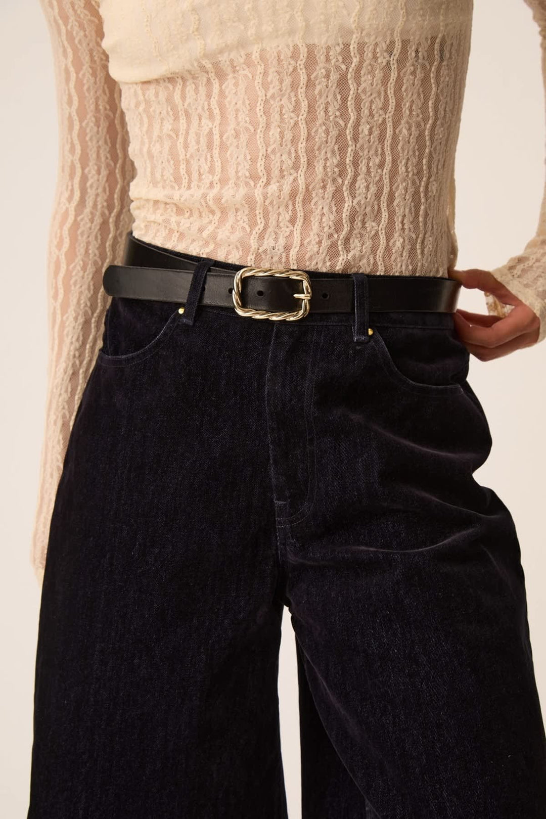 Ceinture en cuir Naomi pour femme Des Petits Hauts