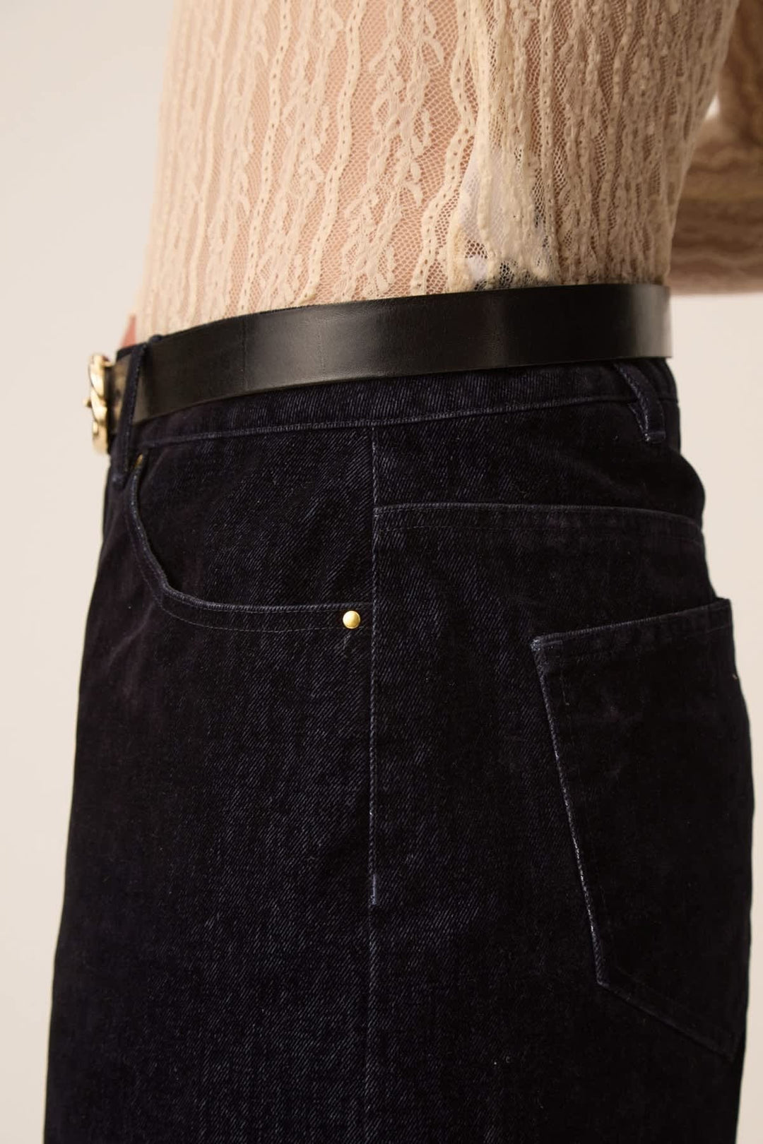 Ceinture en cuir Naomi vue de face pour femme Des Petits Hauts