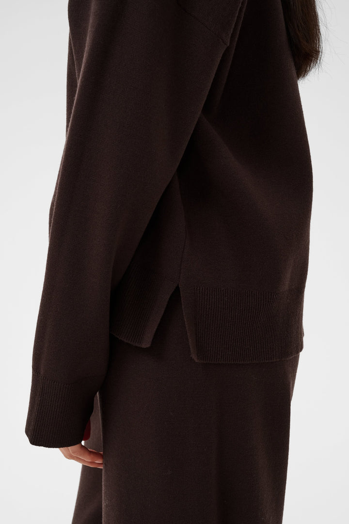 Chandail en tricot Silvanas à col montant zippé pour femme Part Two