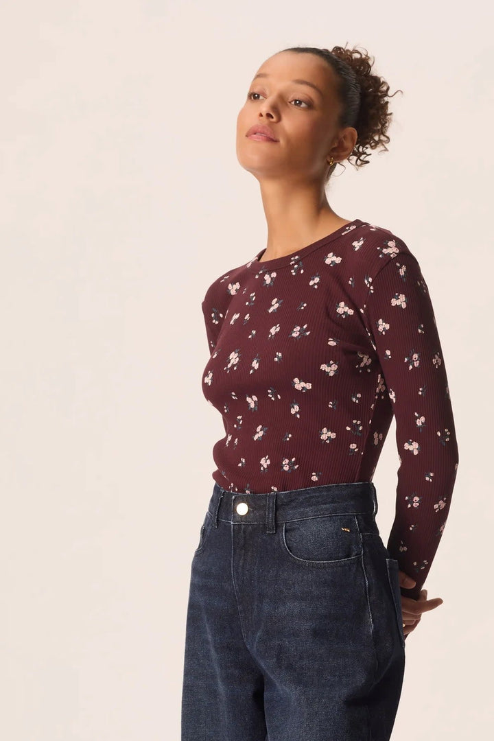 Chandail Kali côtelé à imprimé floral pour femme Des Petits Hauts