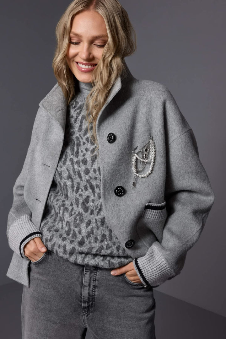 Chandail long à motif léopard pour femme Marc Cain