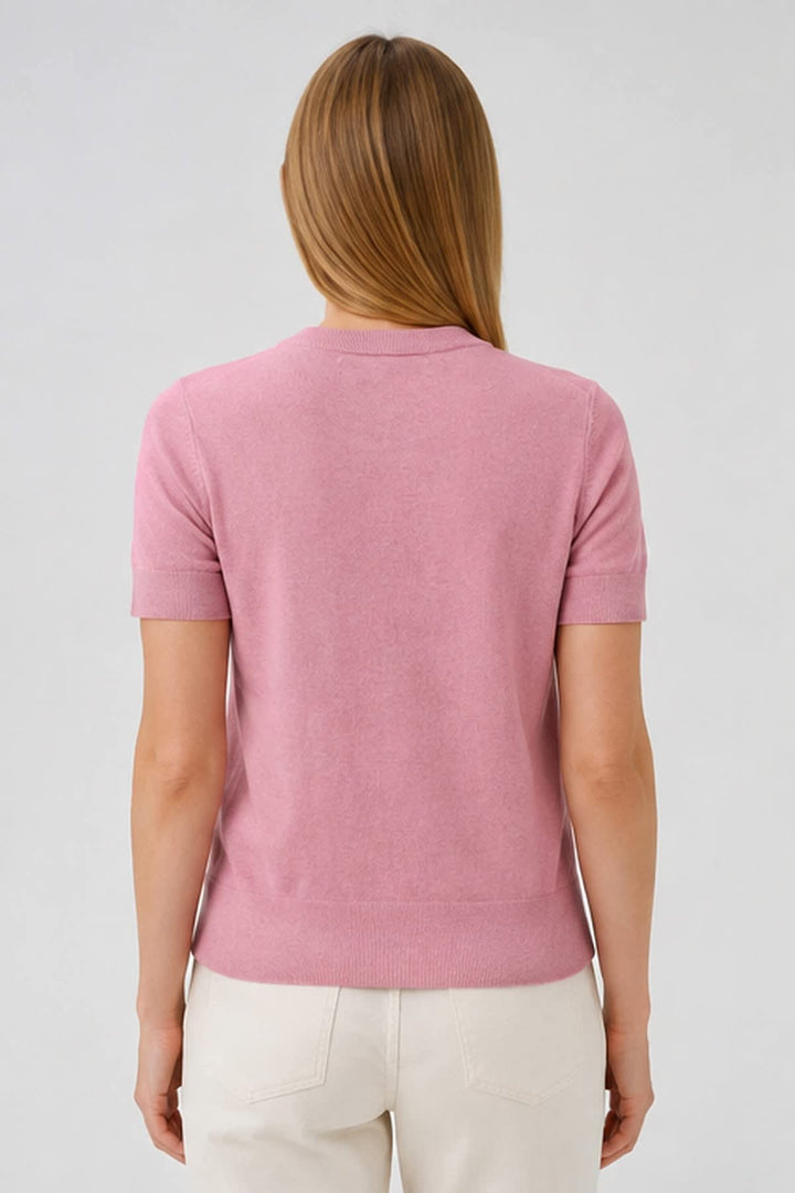 Front view of the KELLSIE short-sleeve sweater for women Inwear