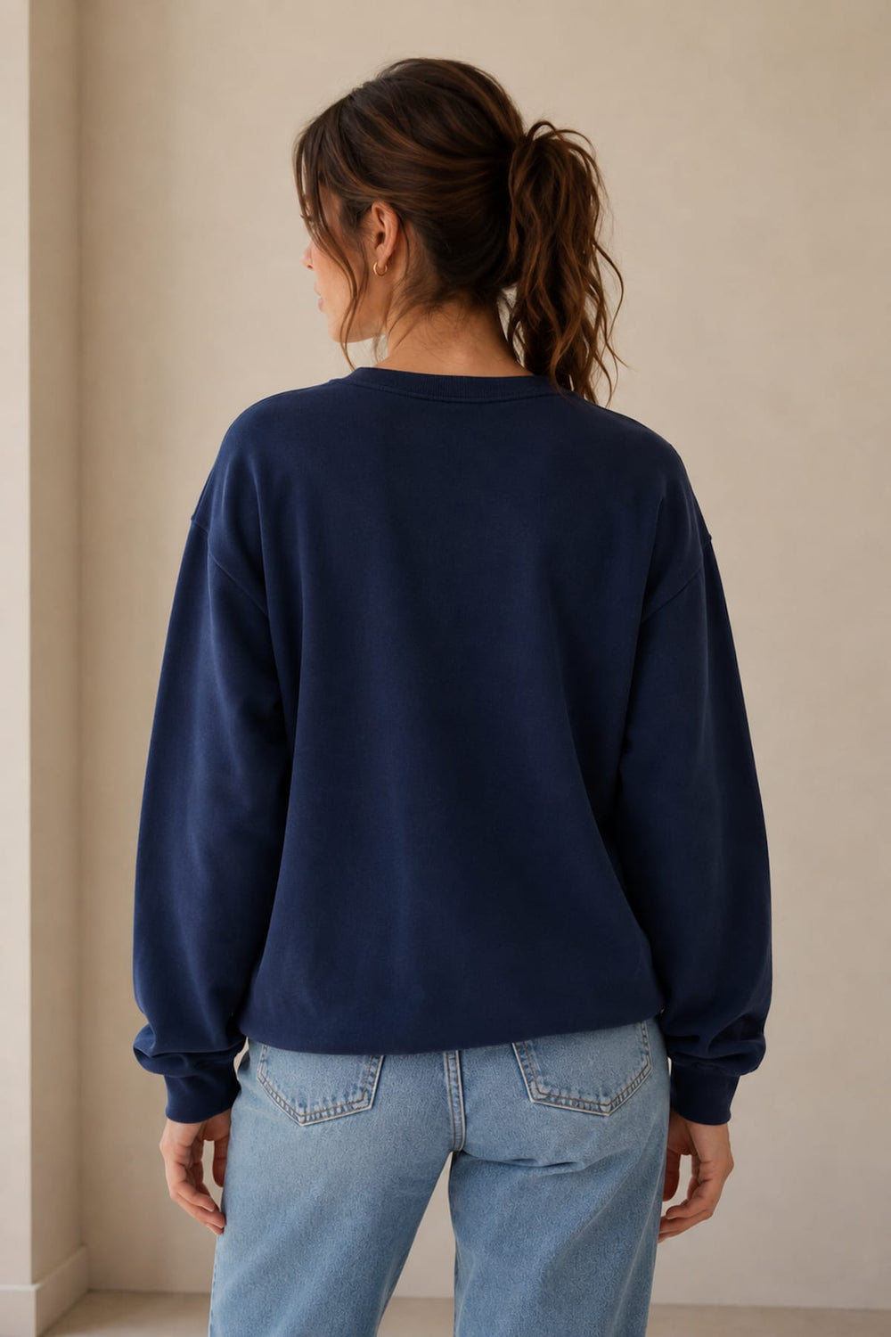 Vue de face chandail JC SOPHIE pour femme gris avec coutures apparentes - Valérie Simon