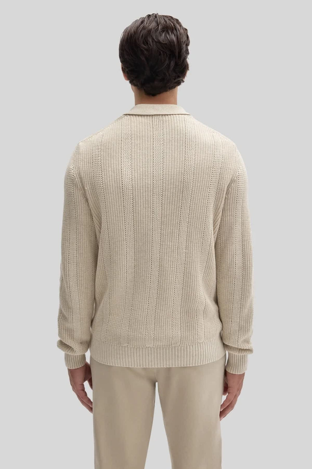 Chandail polo en coton à maille texturée pour homme Robert barakett
