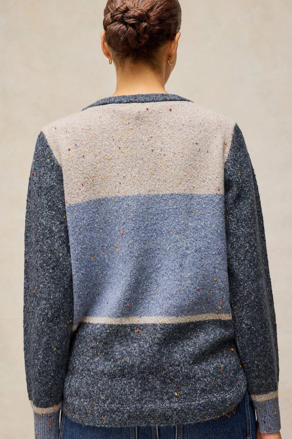 Women's Talia Colour-Block Knit Sweater White Stuff