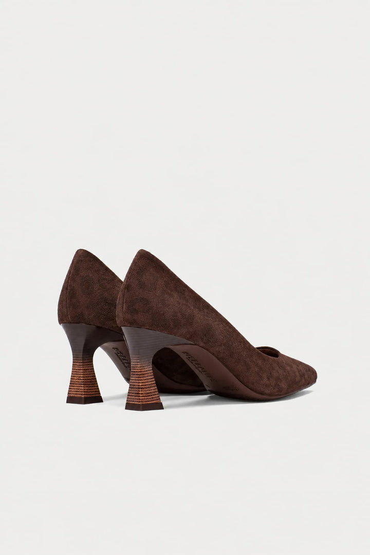Chaussures de ville Dalia à talon effet léopard vue de côté pour femme Hispanitas