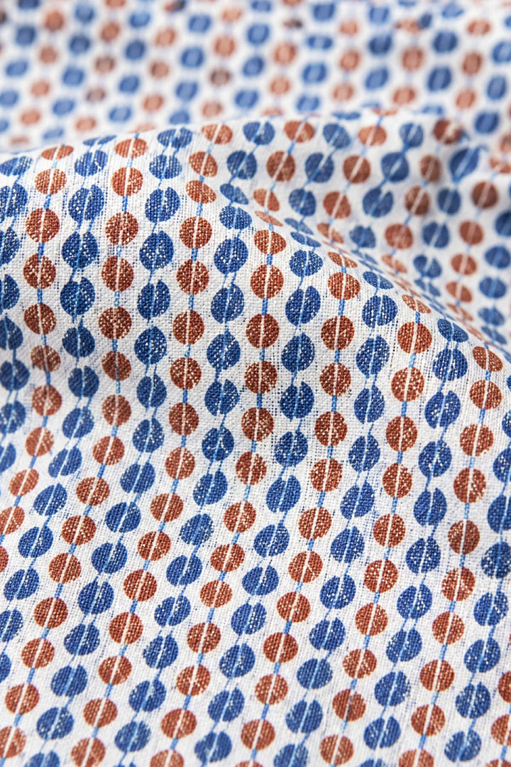Vue de face chemise à motif géométrique Lief Horsens pour homme multicolore - Valérie Simon