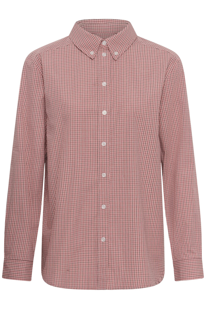 Chemise Chrestella à petits carreaux et col boutonné vue de face pour femme Part Two