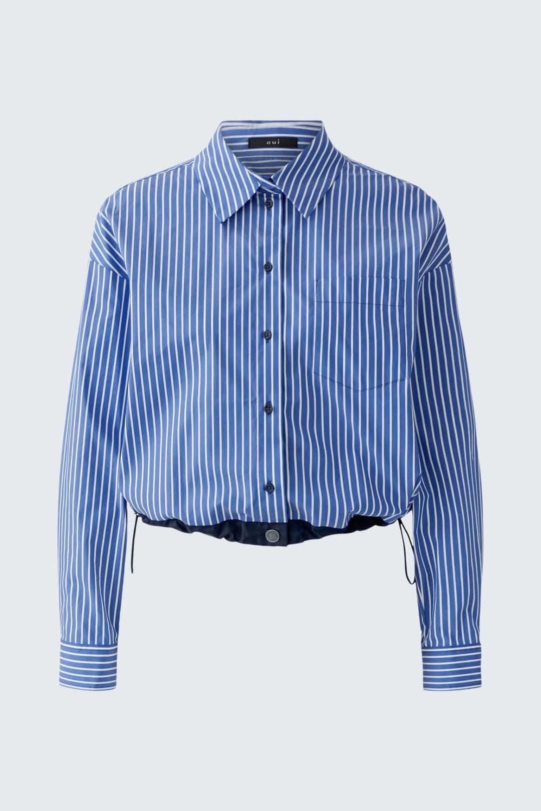 Chemise courte à rayures pour femme Oui