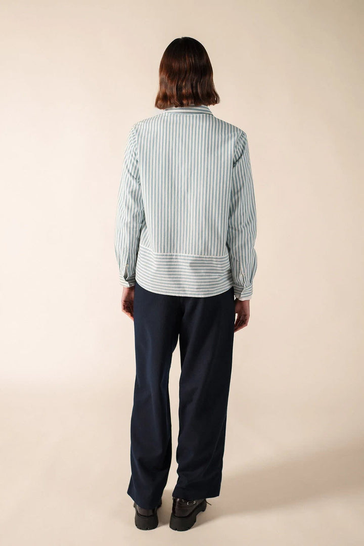 Chemise NADEGE rayée vue de face pour femme Saint James