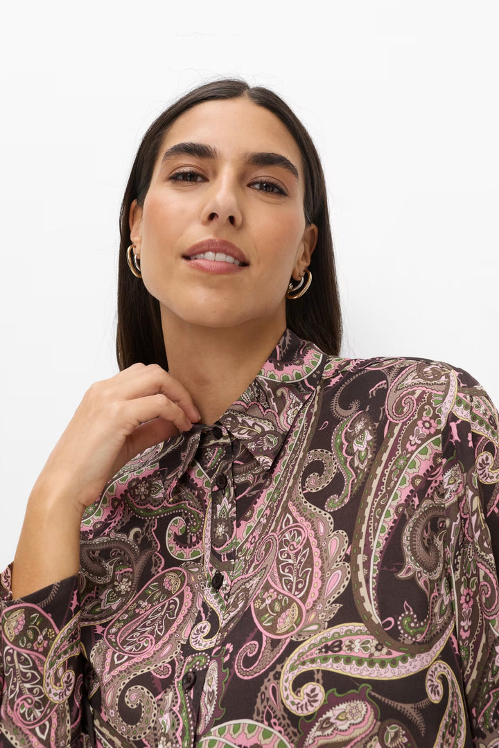 Chemise Vic à imprimé cachemire vue de face pour femme Brax