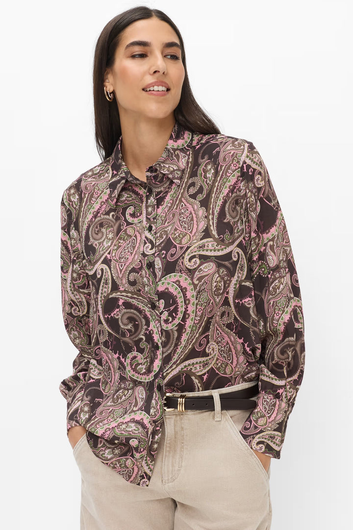 Chemise Vic à imprimé cachemire vue de face pour femme Brax