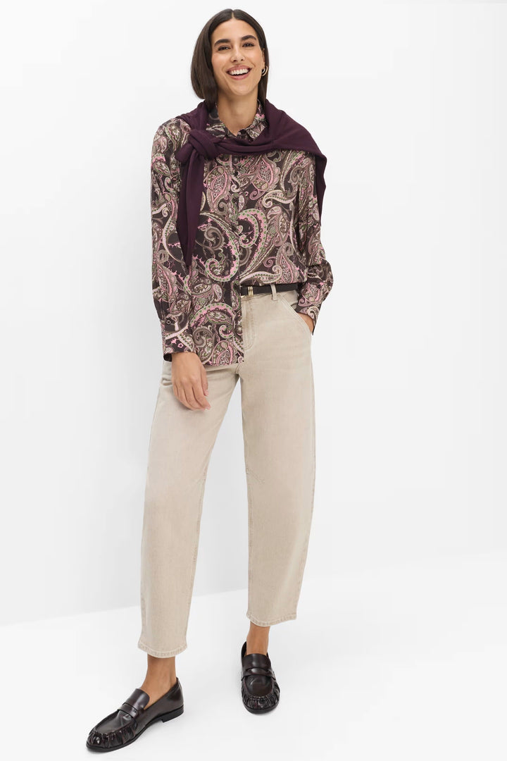Chemise Vic à imprimé cachemire vue de face pour femme Brax
