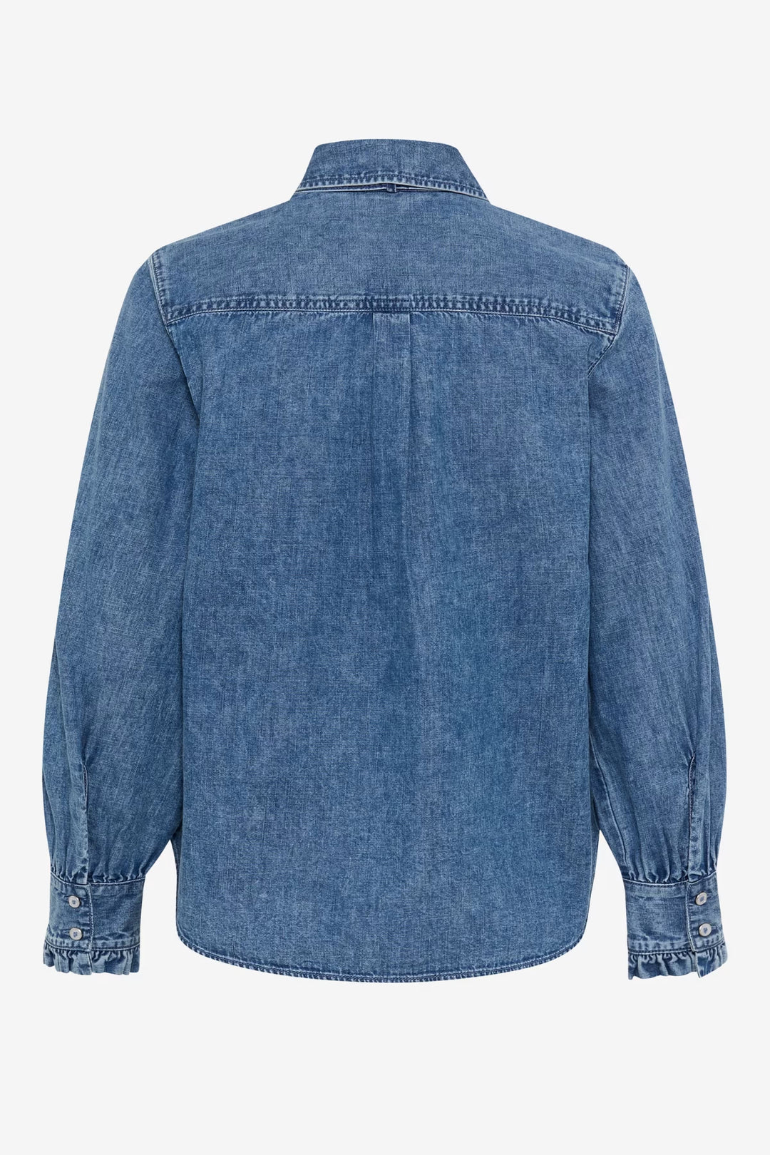 Chemise Victoria en denim à col lavallière vue de face pour femme Brax