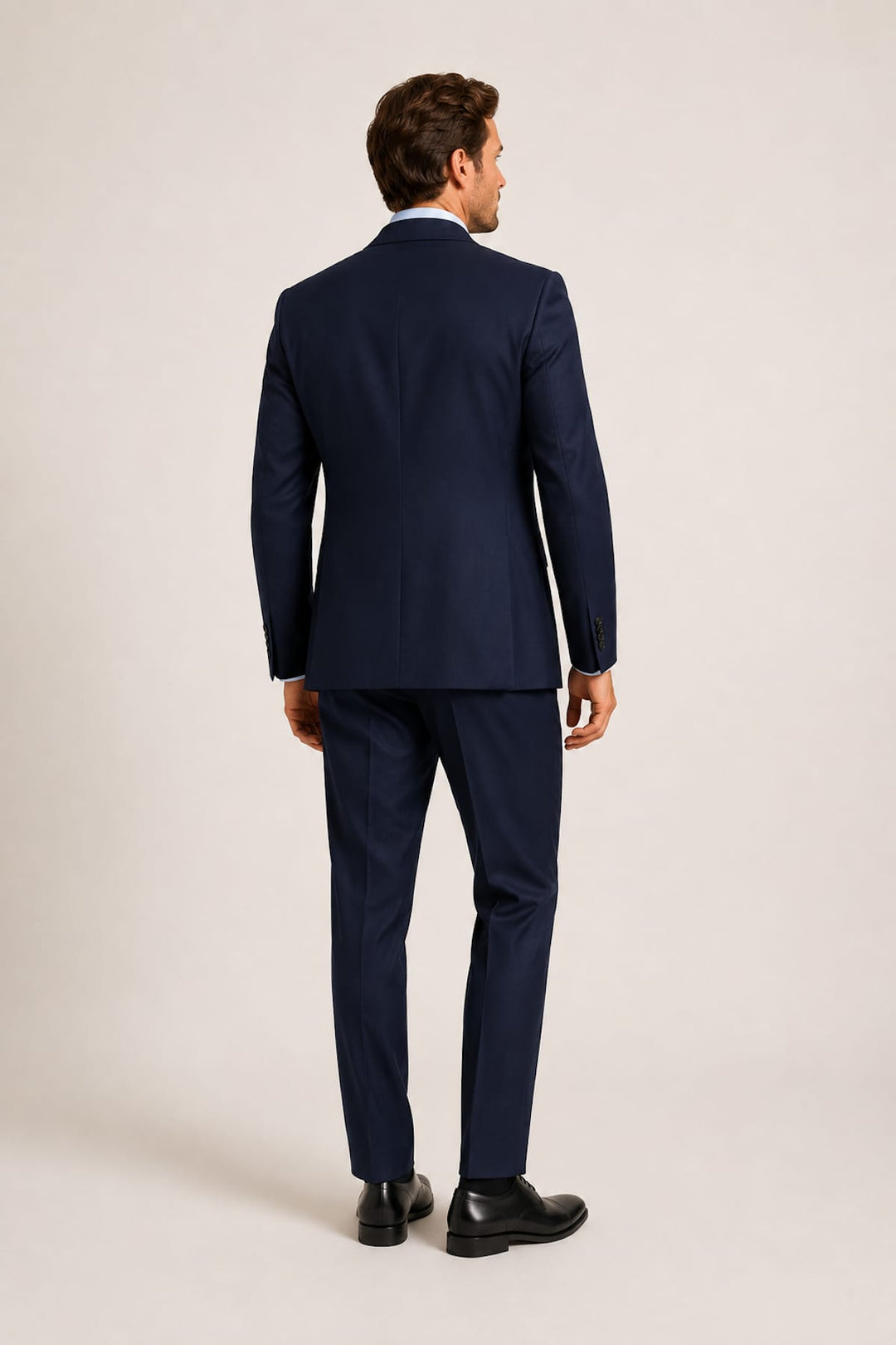 Modern Full-Length Side View: ATELIER Gray Wool Men&