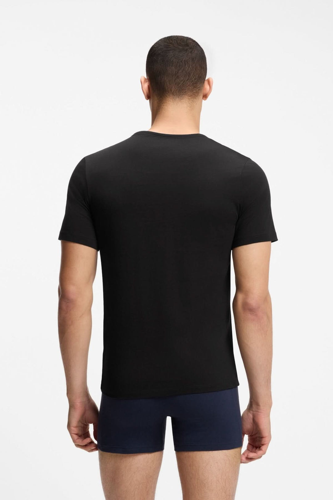 Set of three cotton T-shirts with embroidered logos