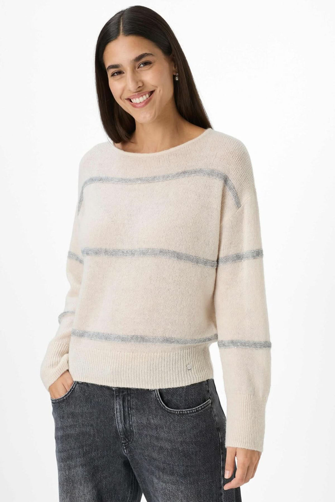Tricot à larges rayures