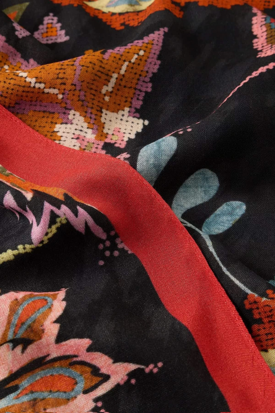 Foulard floral multicolore vue de face pour femme White Stuff