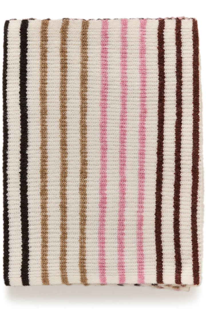 Vue de face foulard rayé Guna Inwear pour femme multicolore - Valérie Simon