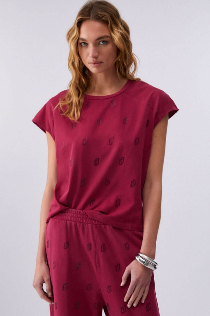 T-shirt imprimé à manches courtes