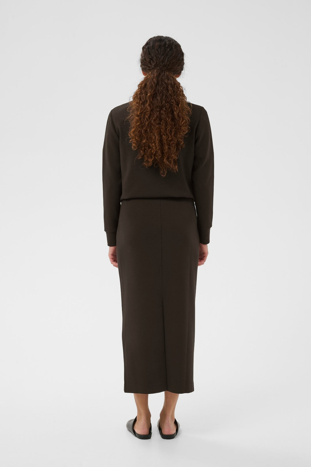 Jupe midi droite Aida