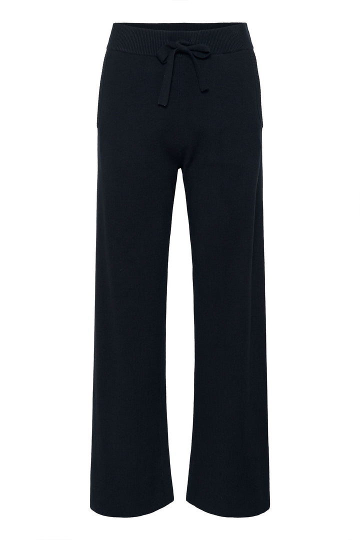 Pantalon en tricot à jambe large