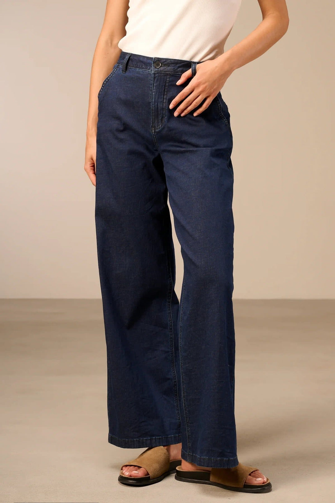 Jean à jambe large pour femme Nile