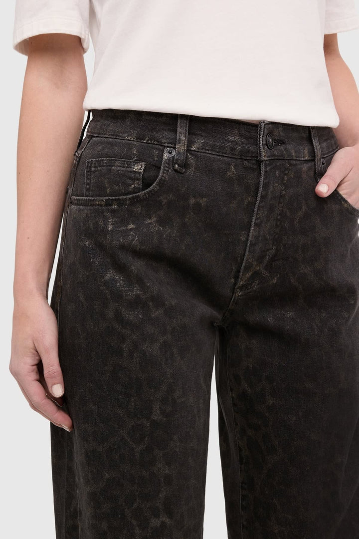 Jean ballon à imprimé léopard pour femme Mac Jeans